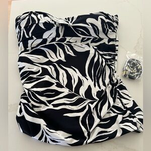 Apt. 9 Black and White Tankini Top